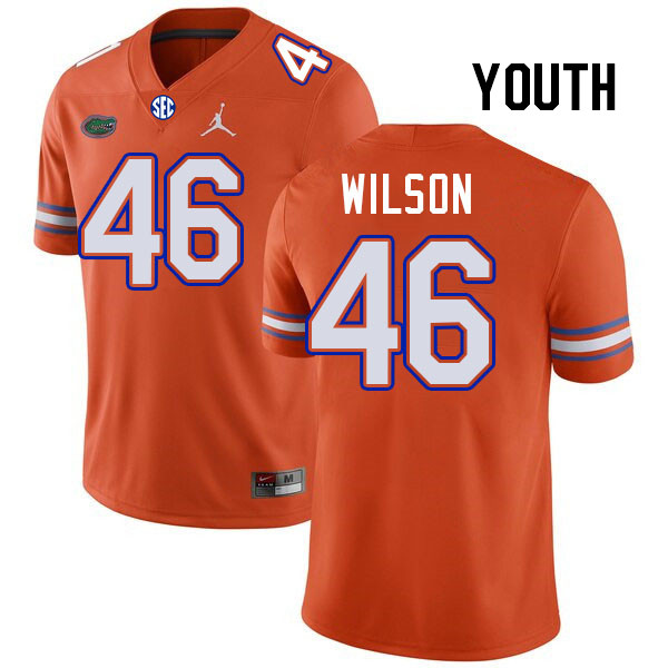 Youth #46 Ethan Wilson Florida Gators College Football Jerseys Stitched-Orange